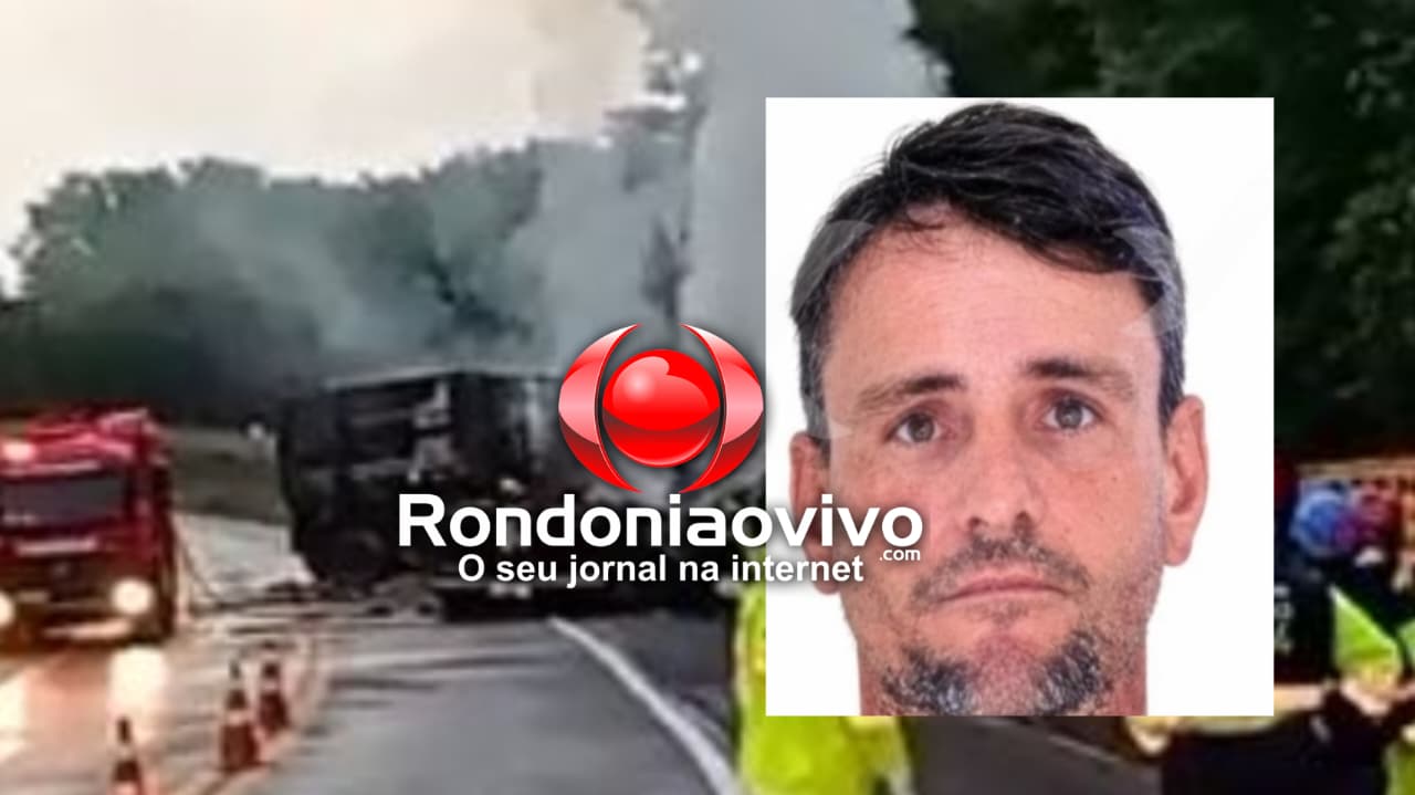 IDENTIFICADO: Motorista morre carbonizado após colisão frontal entre carretas na BR-364
