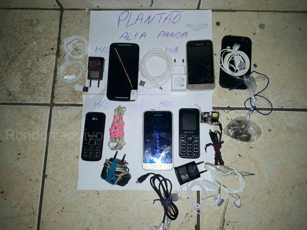 VARREDURA: Agentes apreendem celulares e droga em presídio da capital