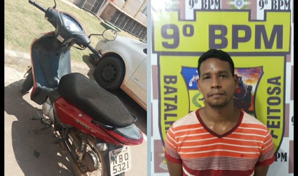 RECONHECIDO: PM prende suspeito em condomínio após roubo de motocicleta