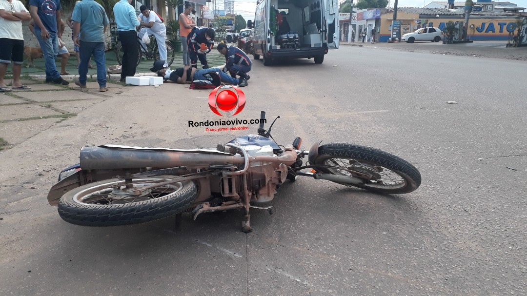 EXPOSTA: Condutor de carro avança preferencial e deixa motociclista com grave fratura