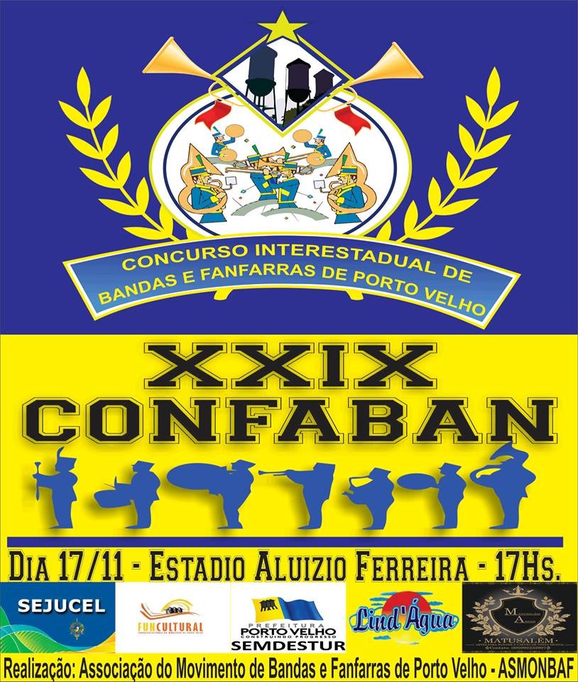 XXIX CONFABAN: Concurso Interestadual de Banda e Fanfarras será sediado em Porto Velho