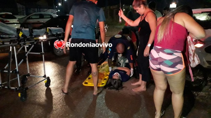 FERIDA: Mulher é atropelada por motorista de aplicativo em frente a motel