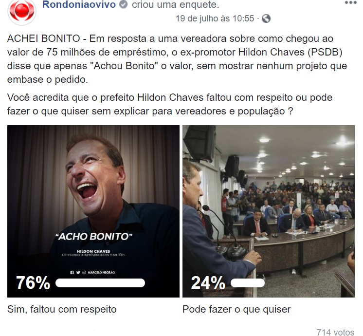 “ACHEI BONITO”: Internautas acreditam em falta de respeito de Hildon; empréstimo será de 8 anos