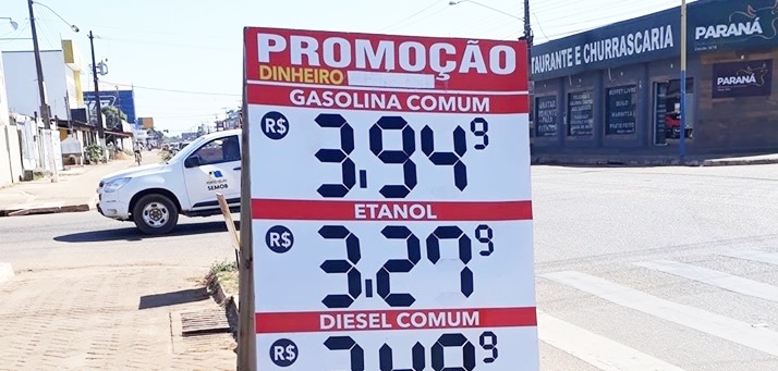 CAINDO: Mês de julho teve a gasolina mais barata do ano em Porto Velho