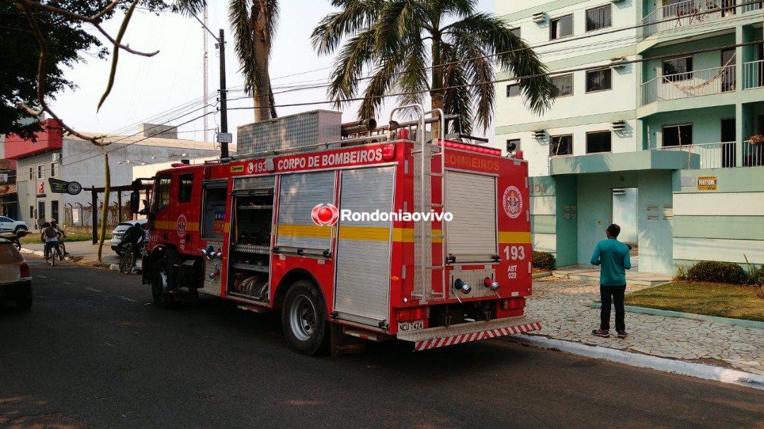 SUSTO: Bombeiros são chamados após princípio de incêndio em prédio