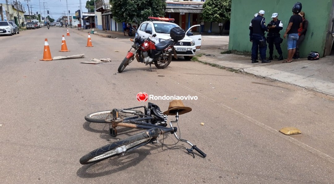 ACIDENTE: Idoso fica em estado grave após ser atropelado por motocicleta