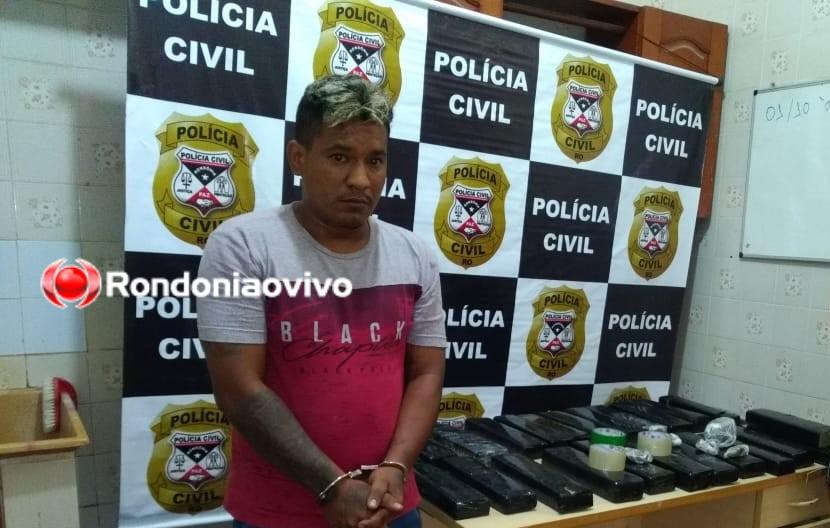 FLAGRANTE: 2° DP prende apenado acreano com 25 quilos de droga na capital