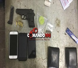 Supostos vendedores de SP são presos com pistola e droga 