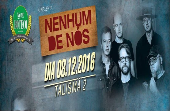 Sorteio de ingressos para o show da banda Nenhum de Nós