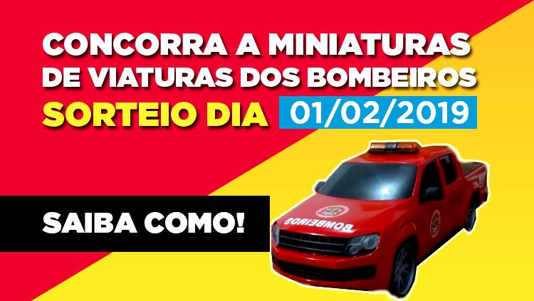 Confira os ganhadores das réplicas de viaturas do Corpo de Bombeiros