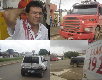 Acidente na Jorge Teixeira leva veterinário para o hospital - Fotos