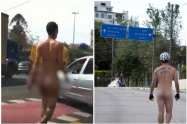 Mais três pessoas foram flagradas andando sem roupas - VÍDEO