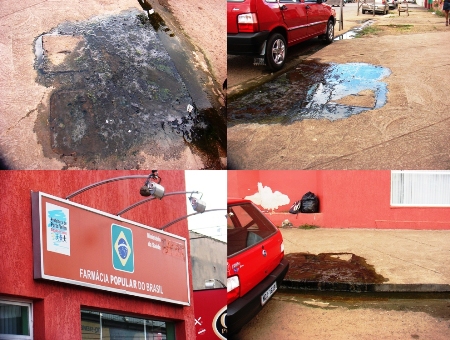  Fossa a céu aberto afeta Farmácia Popular e igreja no centro da capital - Confira fotos