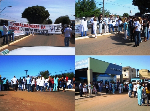 Enfermeiros do Pronto-Socorro João Paulo II ameaçam paralisar atendimento e engarrafam via de acesso à zona Sul da capital - Confira fotos