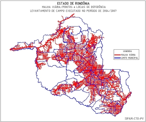 Rondônia é o primeiro Estado a possuir mapa viário digital do Sipam com total precisão geográfica