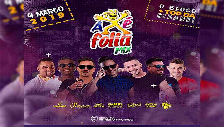 Concorra a camisetas do Axé Folia Mix