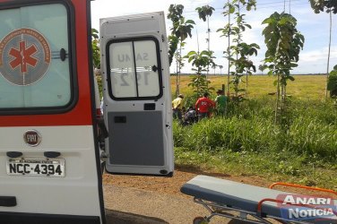 Acidente deixa motociclista gravemente ferido