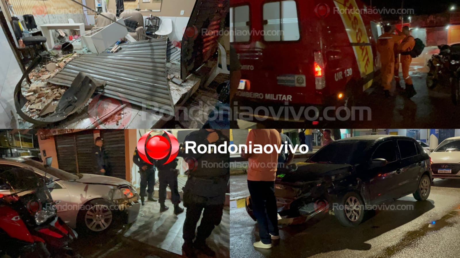 EMBRIAGUEZ: Carro invade salão de beleza após colisão no Centro 