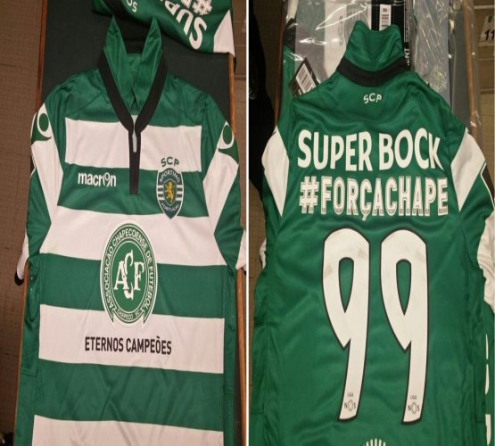 Sporting divulga camisa em homenagem à Chapecoense; veja