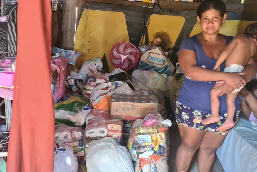 SOLIDARIEDADE: Mãe que estava passando fome recebe cestas básicas e agradece ao Rondoniaovivo