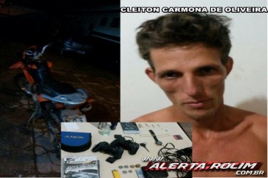 Homem é preso após furtar motocicleta