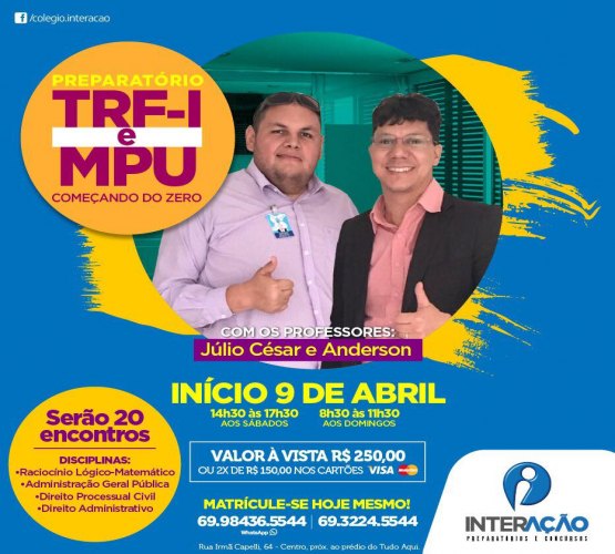 Preparatório para os
concursos do TRF-I e MPU