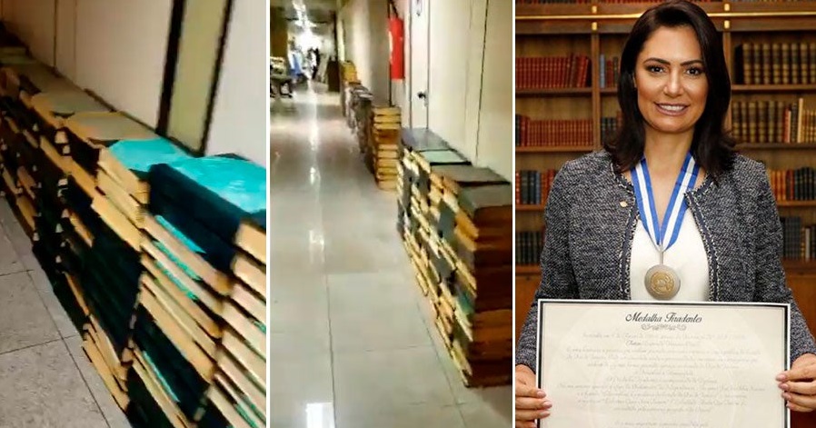 HISTÓRIA: Acervo da Biblioteca do Palácio estão sendo empilhados no chão para criação de gabinete