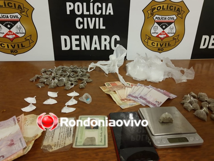 'BOCA FECHADA': Denarc prende traficante com 100 porções de cocaína e maconha