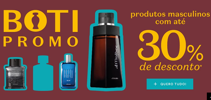 O Boticário tem promo de perfumaria masculina