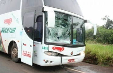 Pedestre morre atropelado por ônibus intermunicipal na BR 364