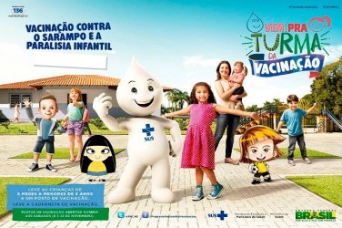 Campanha de Vacinação contra Pólio e Sarampo será lançada nesta sexta-feira