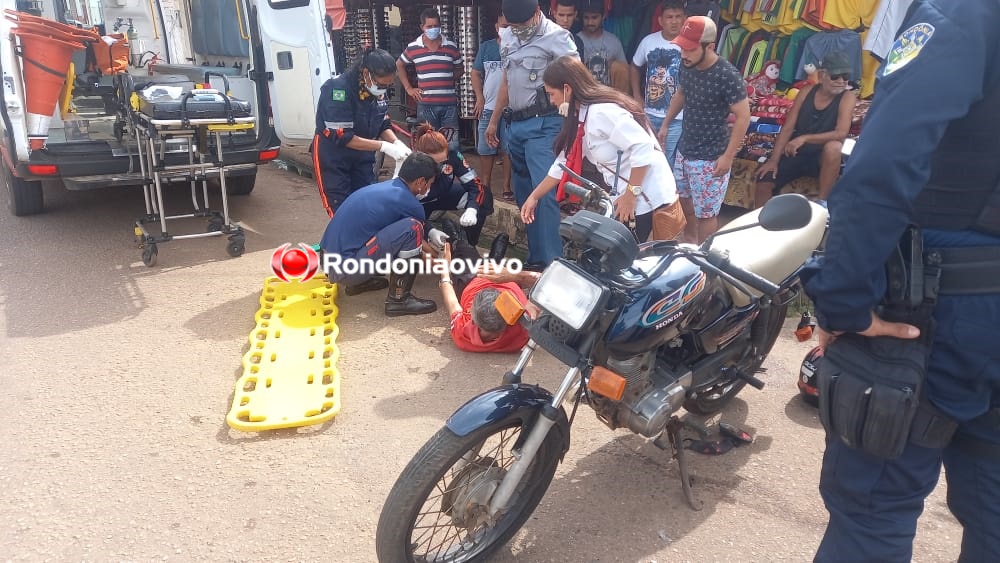 VEJA O VÍDEO: Idoso sofre fratura exposta após acidente na zona Sul