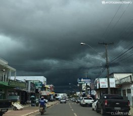 PREVISÃO: Chuva com trovoadas e tempo nublado 