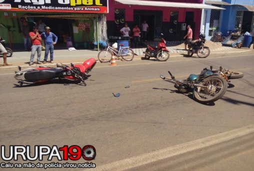 Acidente entre duas motocicletas deixa um ferido