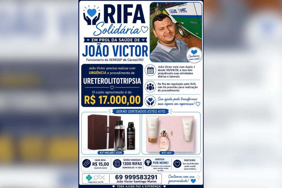 SAÚDE: Jovem de 29 anos promove rifa solidária para custear cirurgia de urgência