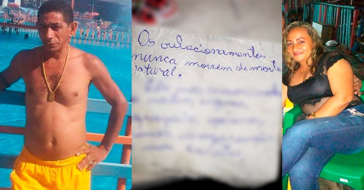 VIOLÊNCIA: Mulher mata marido com ajuda do filho e deixa recado na cena do crime