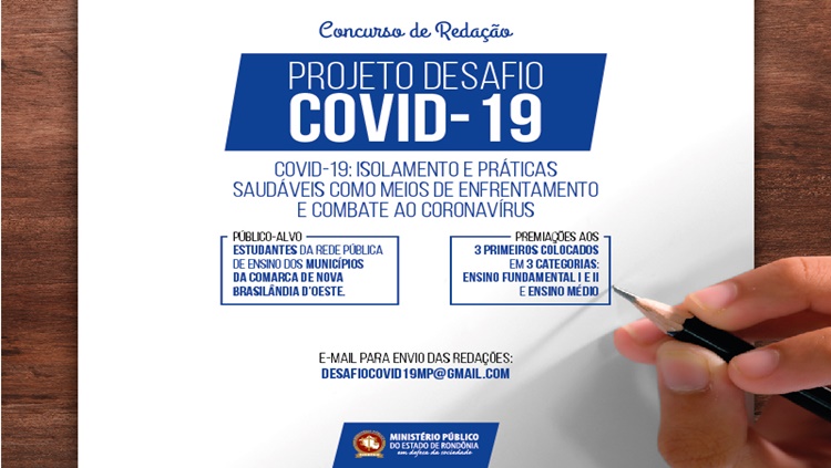 PREMIAÇÕES: Concurso de redação sobre Covid-19 para estudantes da rede pública é promovido