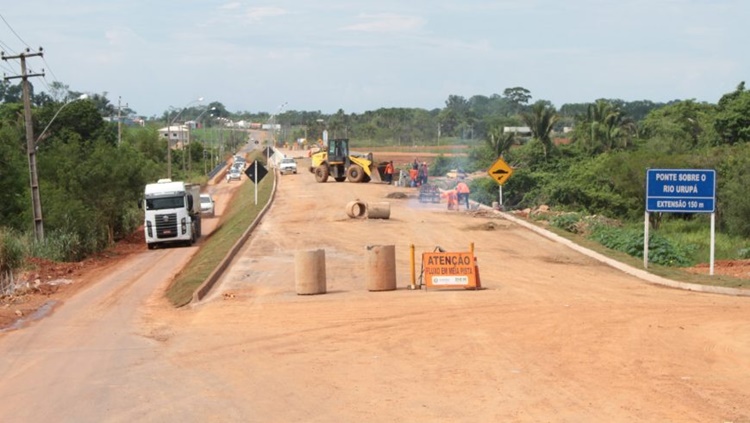 RO-135: Obras são concluídas e ponte sobre o rio Urupá será inaugurada