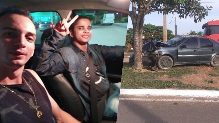 DESGOVERNADO: Jovem morre após colisão de automóvel contra árvore e amigo fica ferido