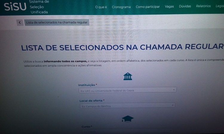 PRAZO: Matrícula dos aprovados na primeira chamada do Sisu começa hoje