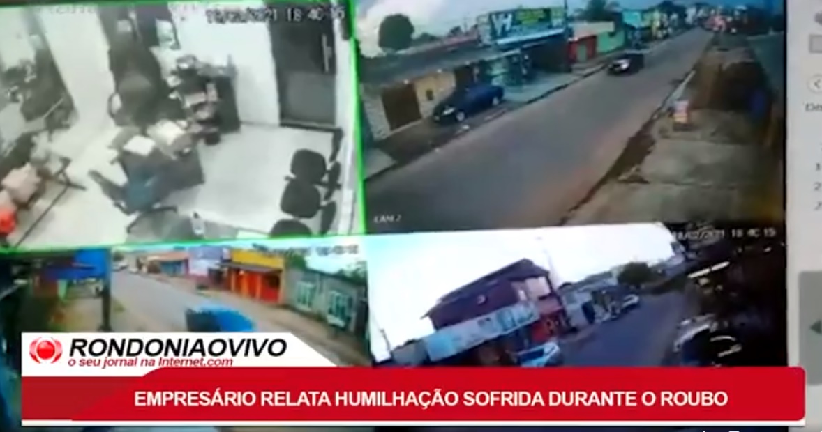 CONFIRA A OUSADIA: Vídeo mostra momento em que ladrão assalta empresário em vidraçaria