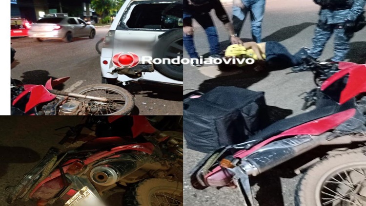 DESACORDADO: Motoboy de delivery bate em carro parado e fica em estado grave