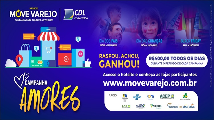 AMORES: CDL anuncia campanha que vai oferecer premiações no estilo vale-compras