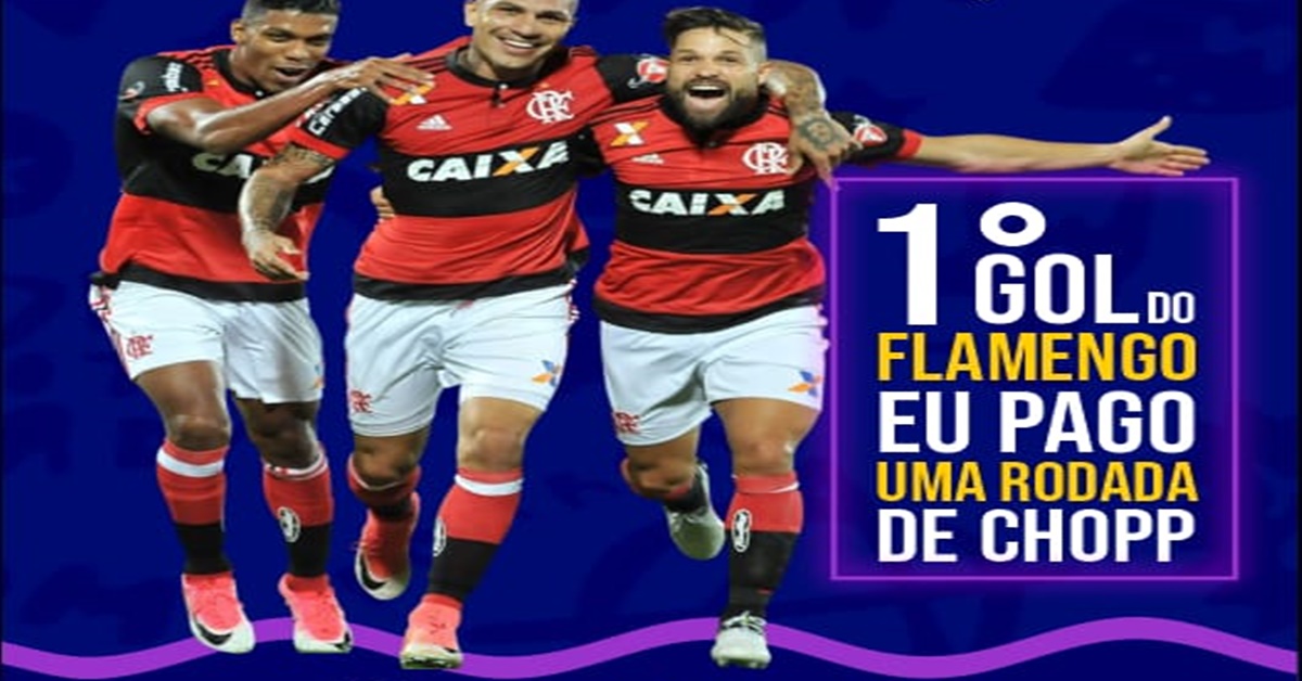 HOJE NO GREGO: Primeiro gol do Flamengo terá uma rodada de chopp na faixa