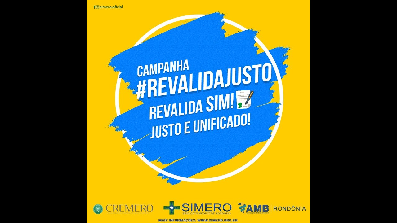 VÍDEO: Simero, Cremero e AMB-RO lançam campanha Revalida Justo