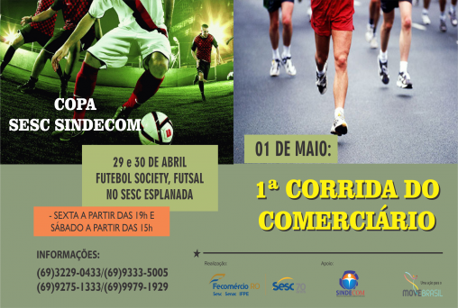 DIA DO TRABALHADOR - SINDECOM e SESC realizam corrida comemorativa