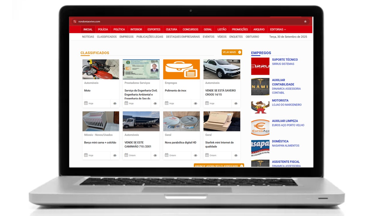 INOVAÇÃO: Classificado do Rondoniaovivo gera resultado imediato pela grande audiência 
