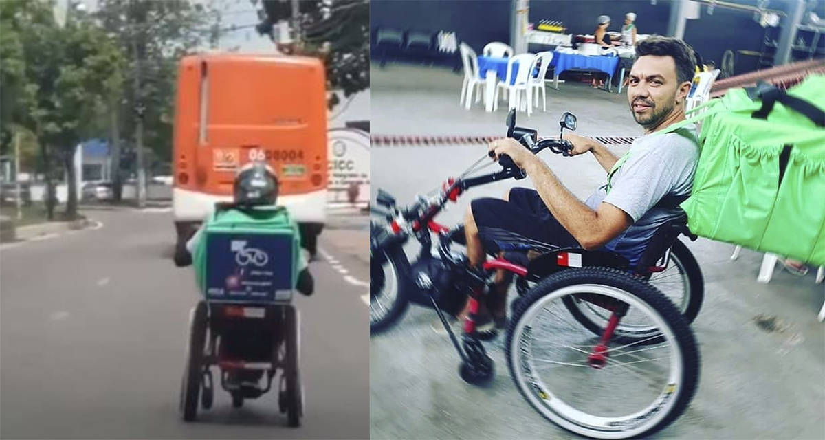 VÍDEO: Entregador cadeirante emociona com o exemplo claro de superação