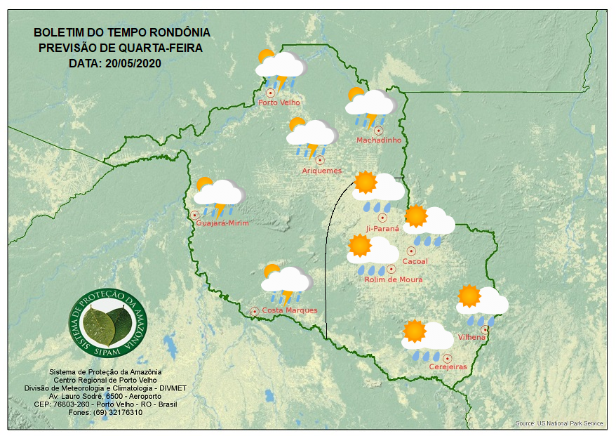 PREVISÃO DO TEMPO: Sol aparecendo entre nuvens durante o dia deixa chuva para a noite na capital