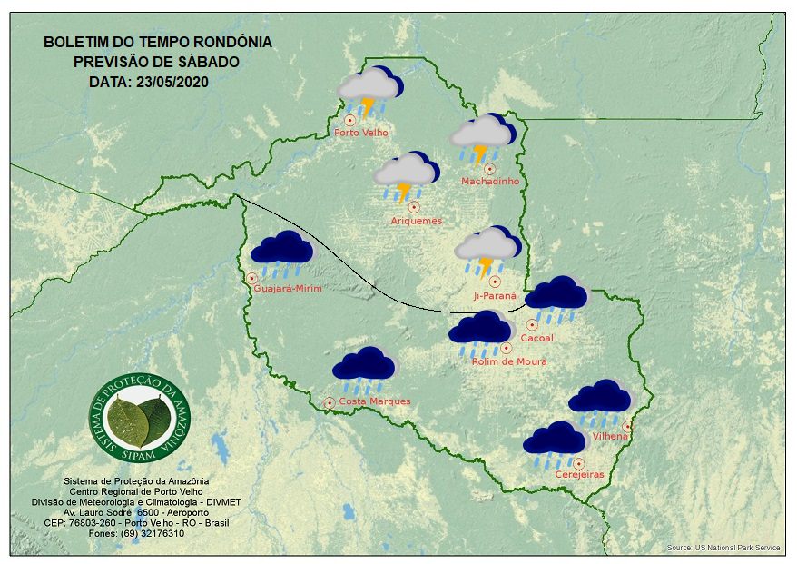 PREVISÃO DO TEMPO: Frente fria derruba temperaturas em todo o Estado neste sábado